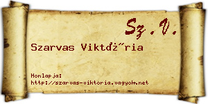 Szarvas Viktória névjegykártya